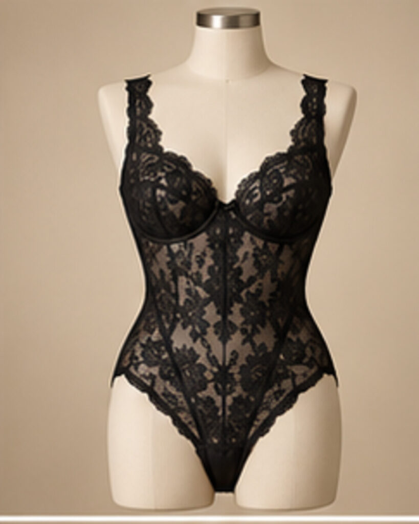 Midnight Allure Lace Bodysuit