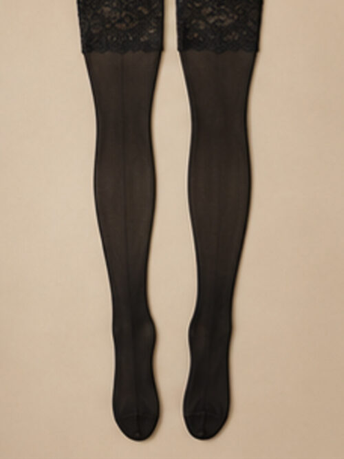Black Seamed Stockings