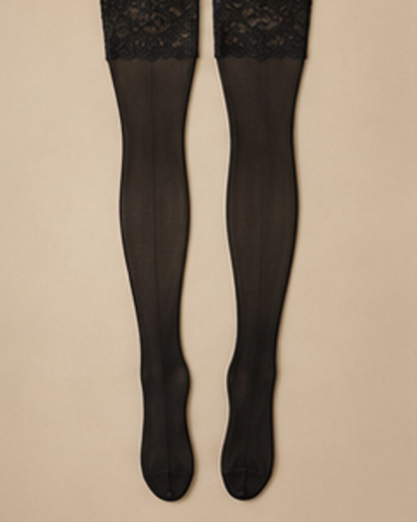 Black Seamed Stockings