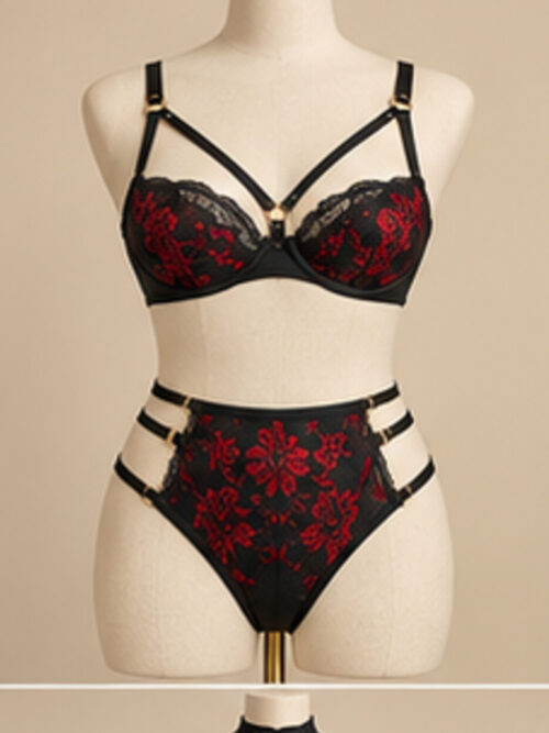Forbidden Kiss Strappy Set
