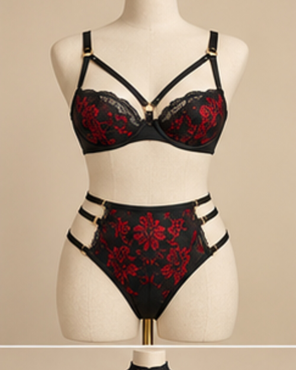 Forbidden Kiss Strappy Set