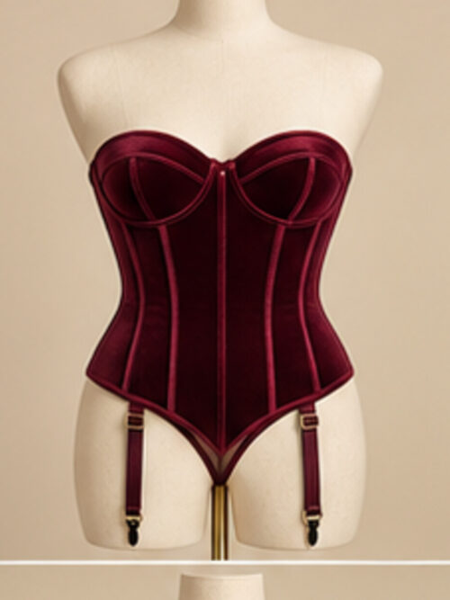Velvet Obsession Bustier Set