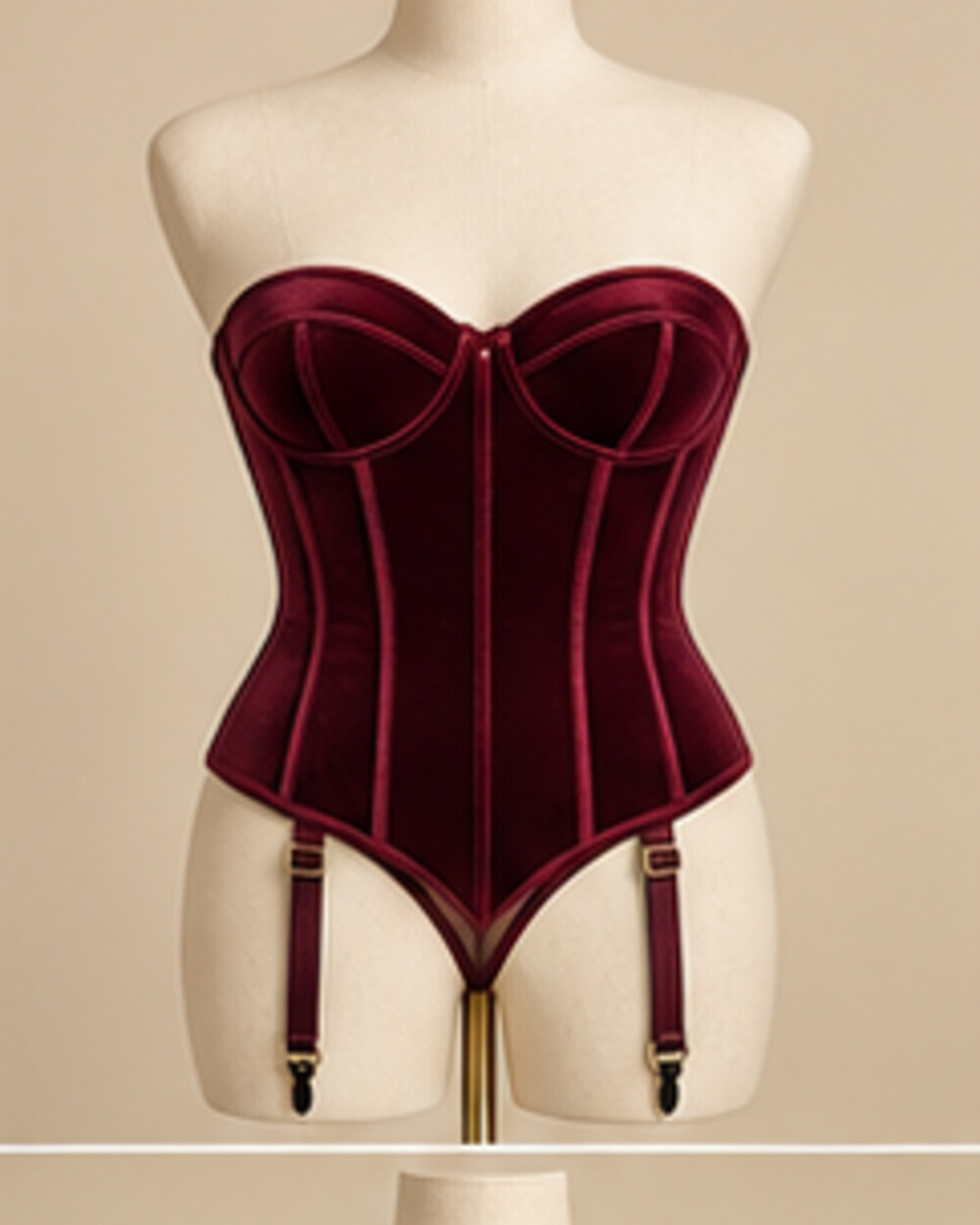 Velvet Obsession Bustier Set