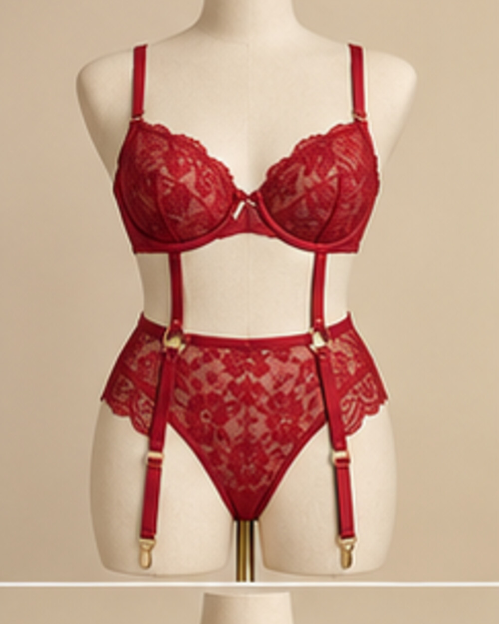 Red Room Suspender Set