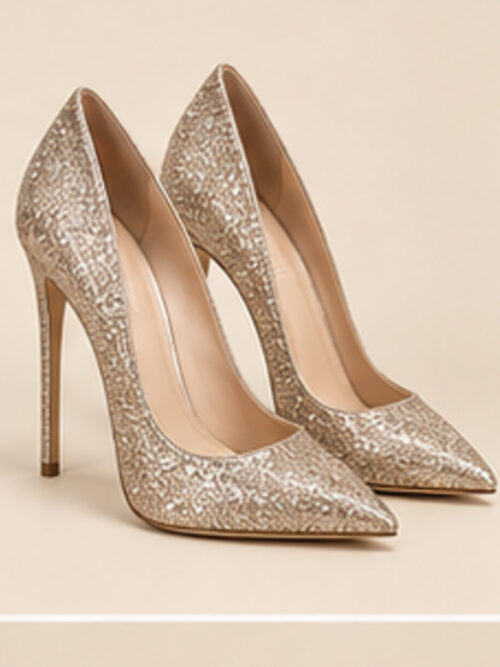 Champagne Kiss Glitter Pumps