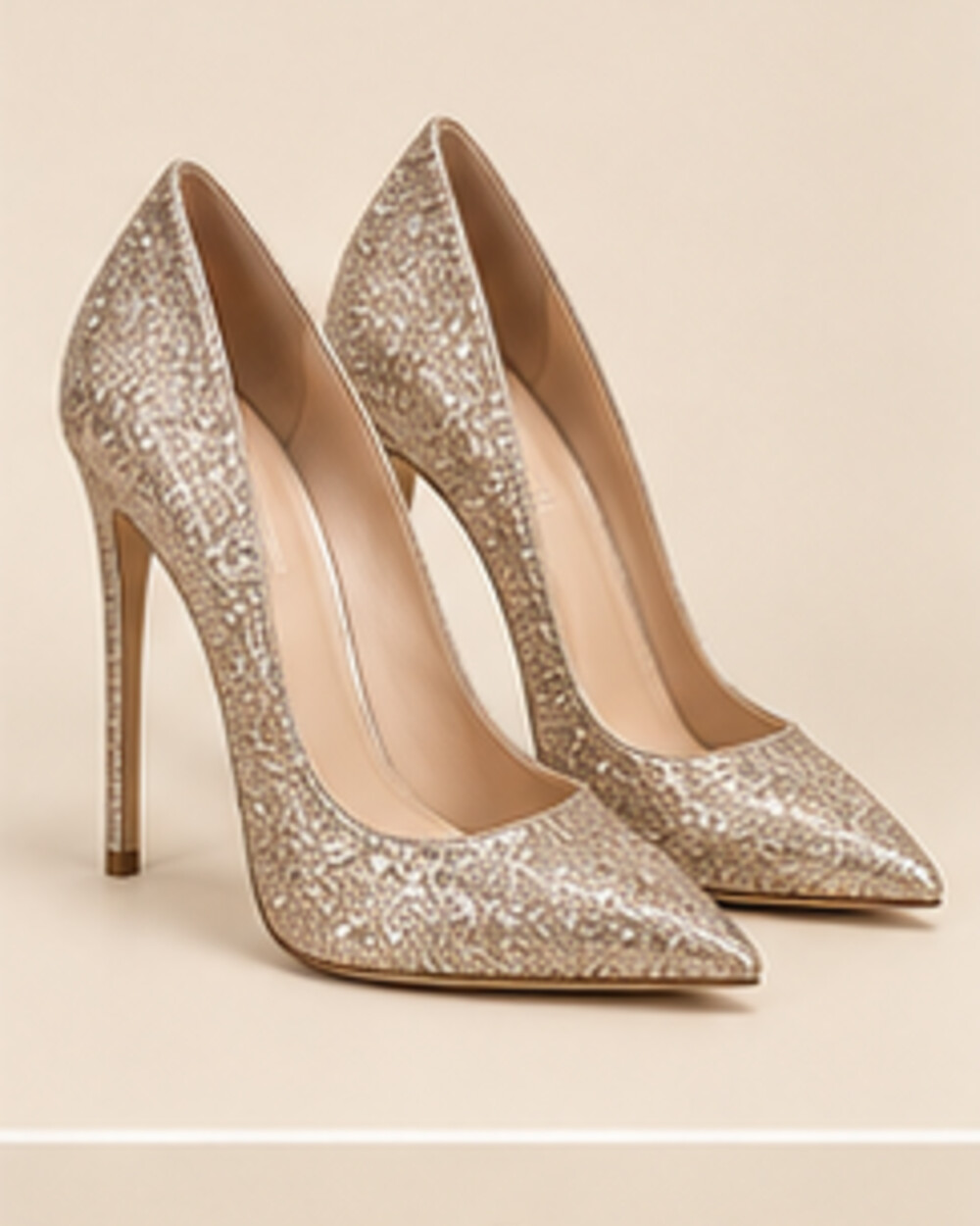 Champagne Kiss Glitter Pumps
