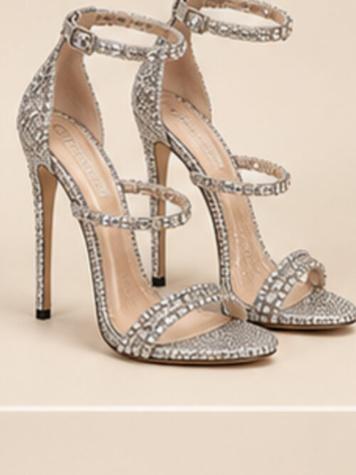 Crystal Flame Rhinestone Sandals