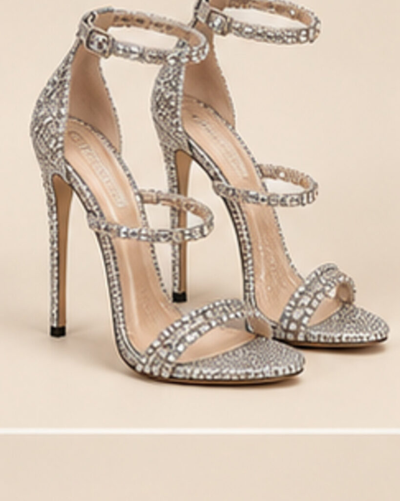 Crystal Flame Rhinestone Sandals