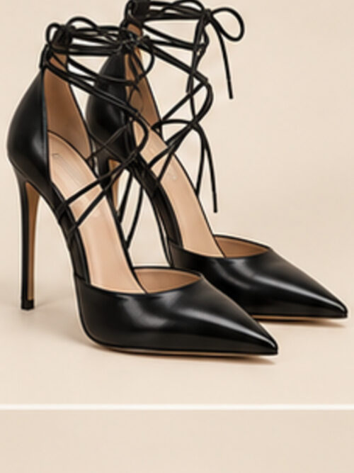 After Dark Lace-Up Stilettos