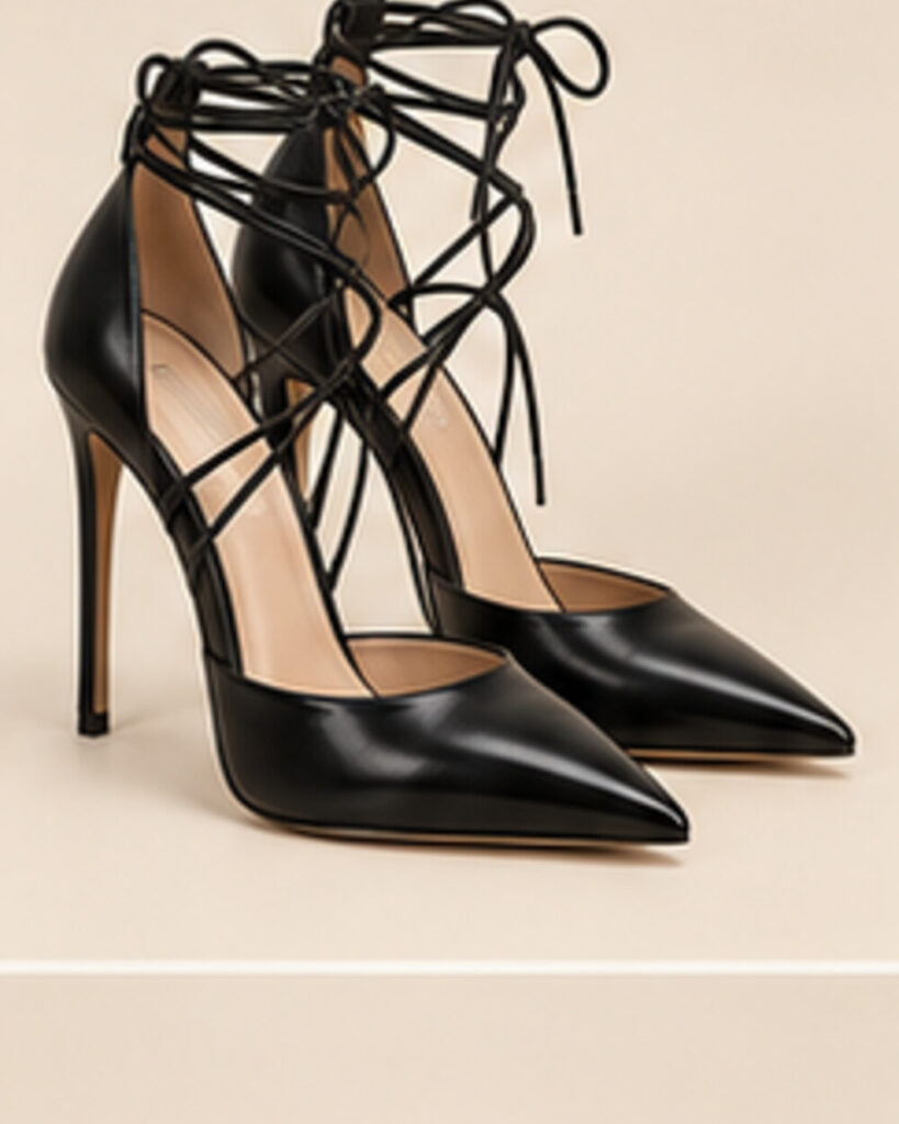 After Dark Lace-Up Stilettos
