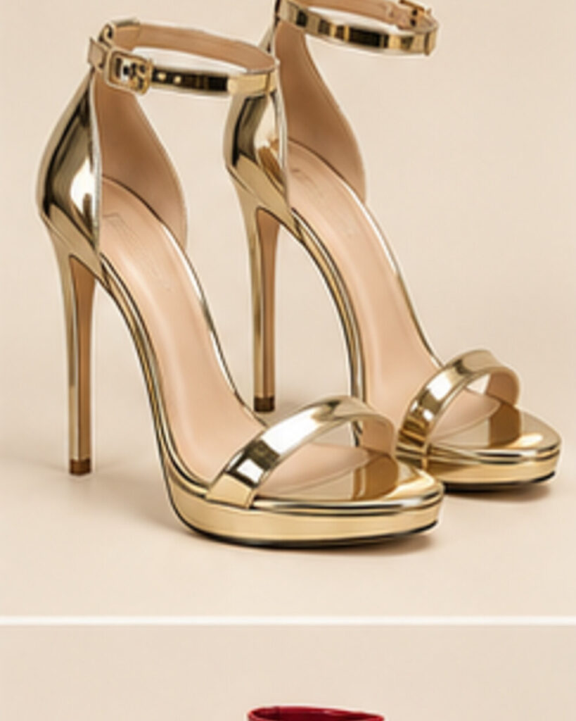 Golden Hour Metallic Heels