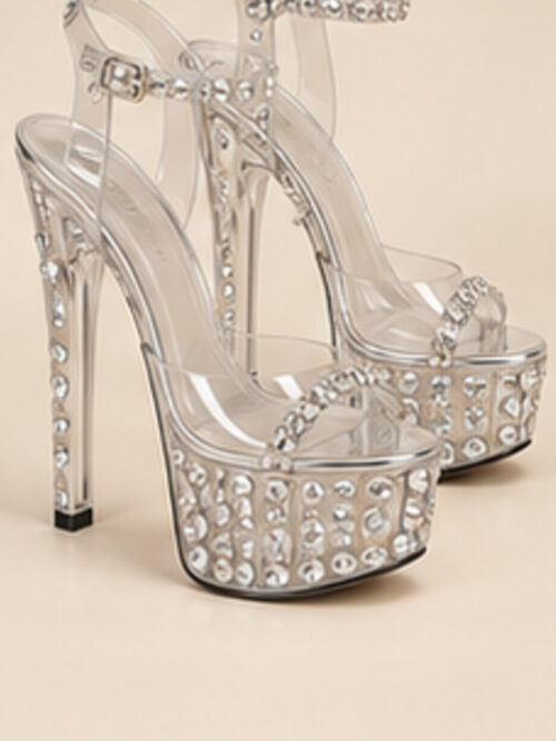 Diamond Dust Clear Platforms