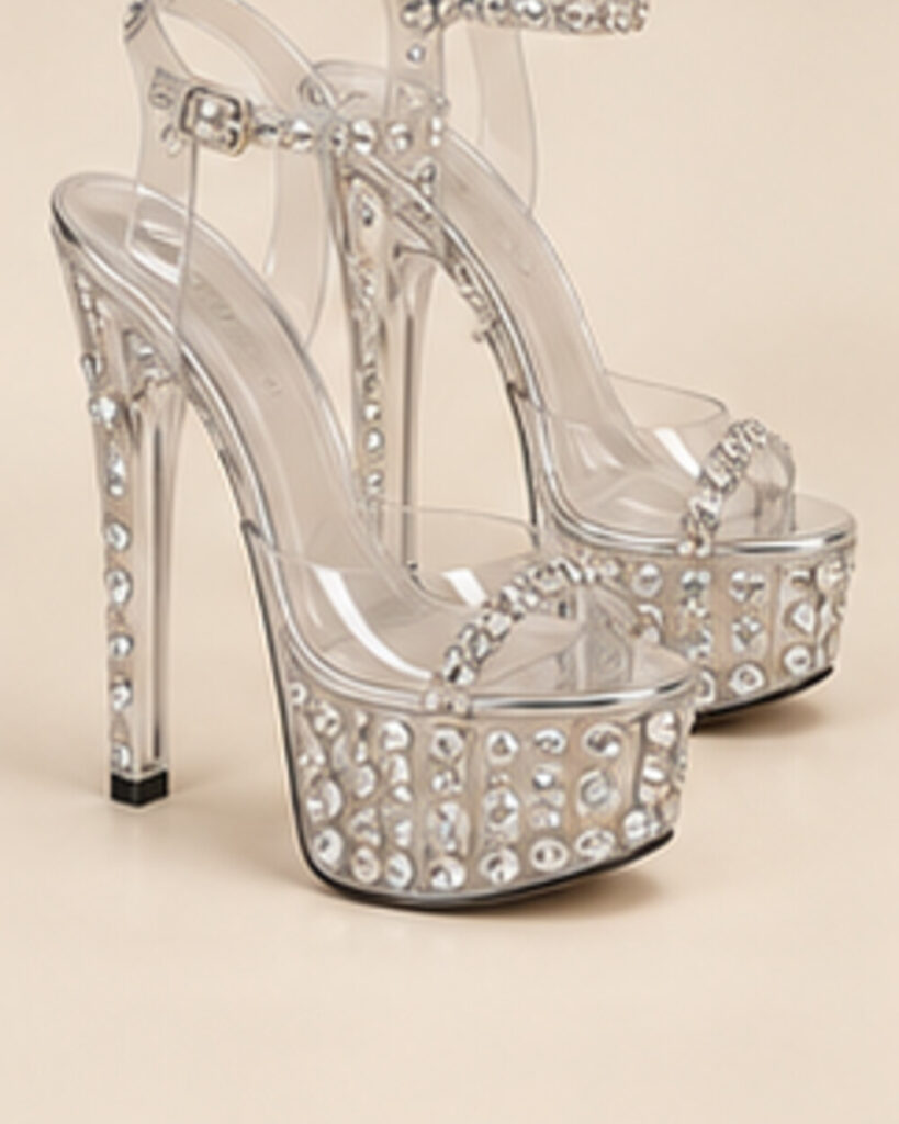 Diamond Dust Clear Platforms