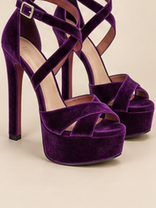 Purple Passion Velvet Platforms