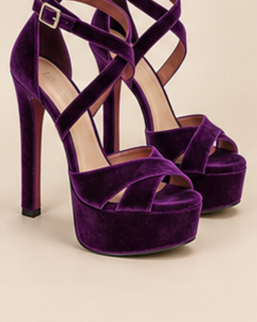 Purple Passion Velvet Platforms