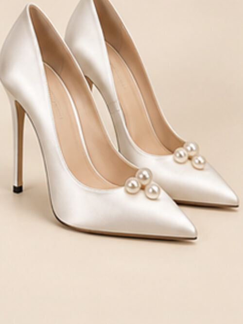 White Heat Bridal Stilettos