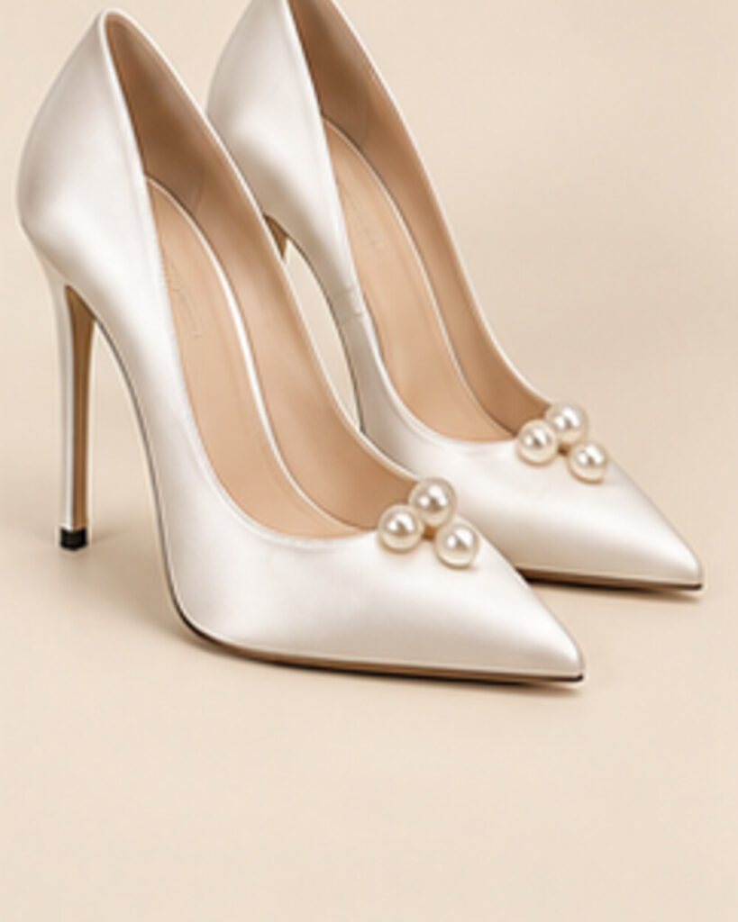 White Heat Bridal Stilettos